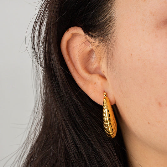 Curaçao Gold Steel 18k Earrings