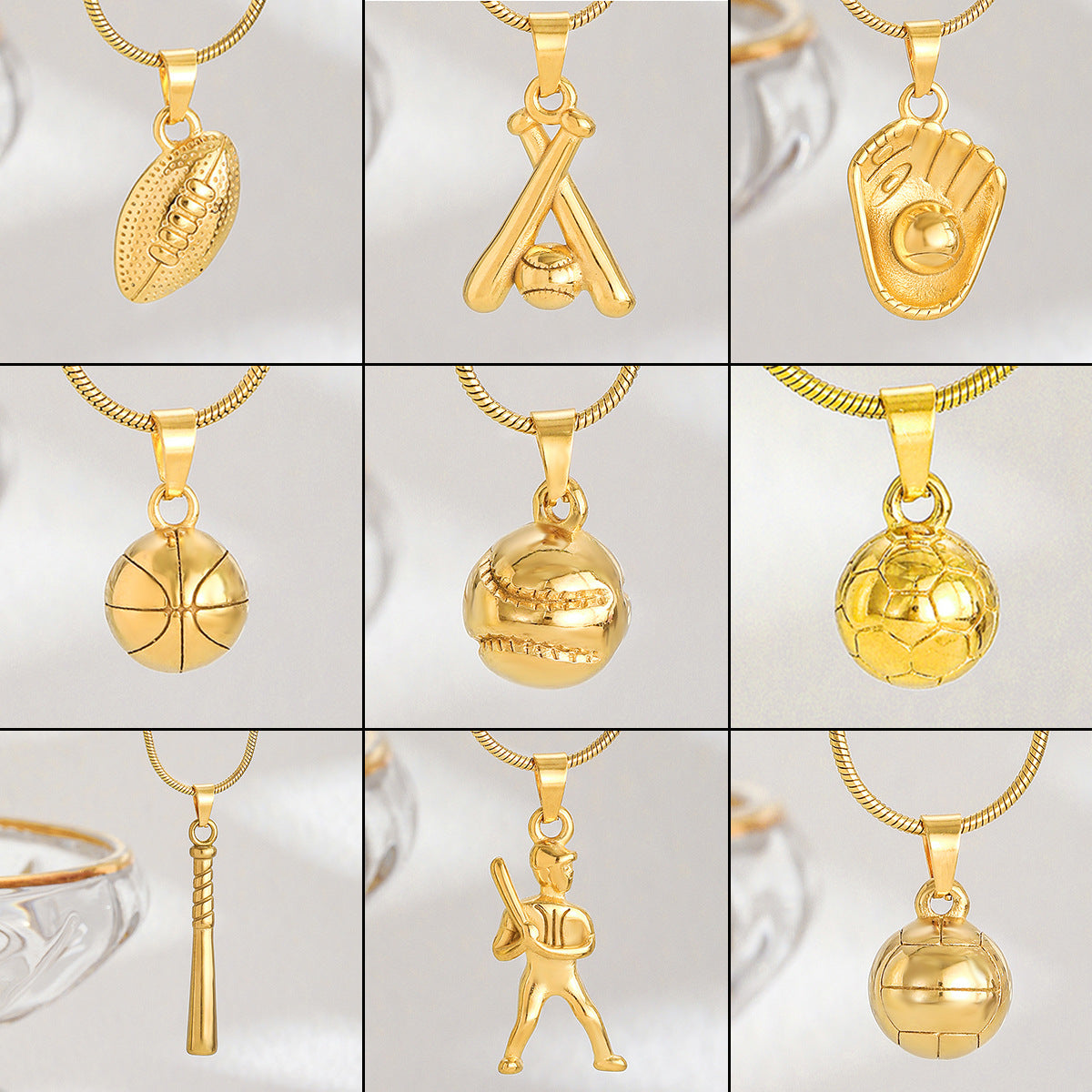 Curaçao Steel basketball football Necklace