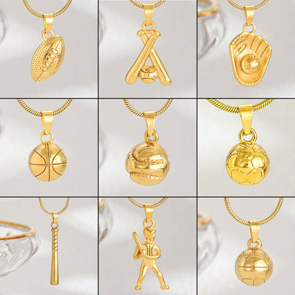 Curaçao Steel basketball football Necklace