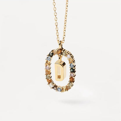 Curaçao colored rhinestone necklace