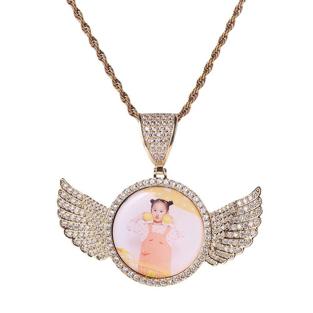 Curaçao Angel wings frame Necklace