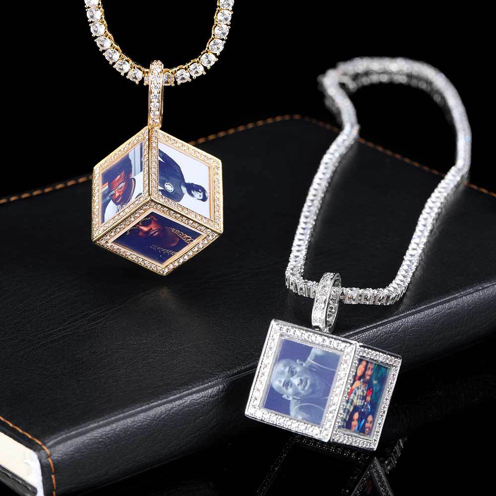 Curaçao cube memory pendant Necklace