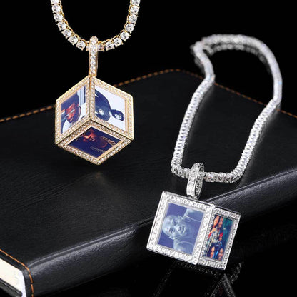 Curaçao cube memory pendant Necklace