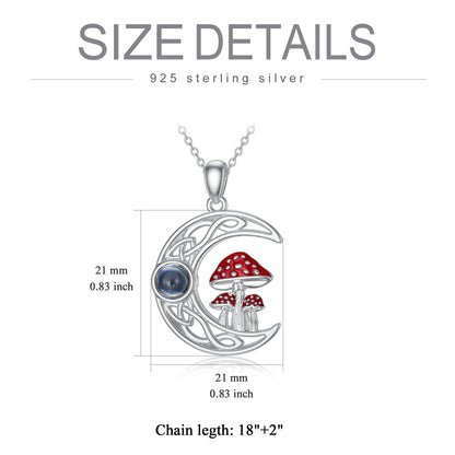Curaçao stone mushroom moon Necklace