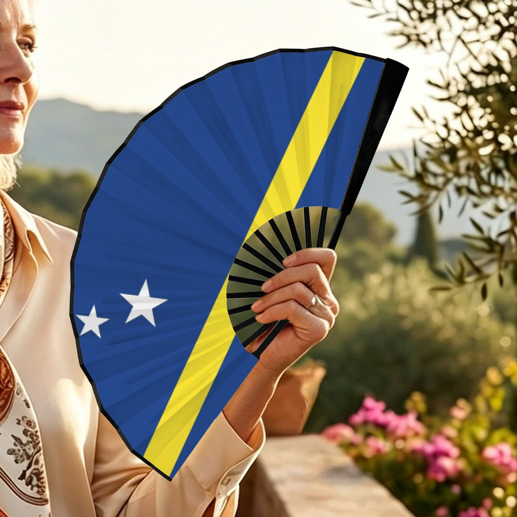 Curacao Travel Folding Fan