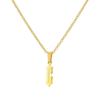 Curaçao Letter Ancient English Necklace