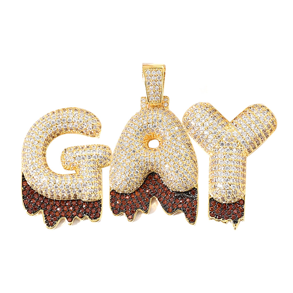 Curaçao Letter Bubble Pendant Necklace