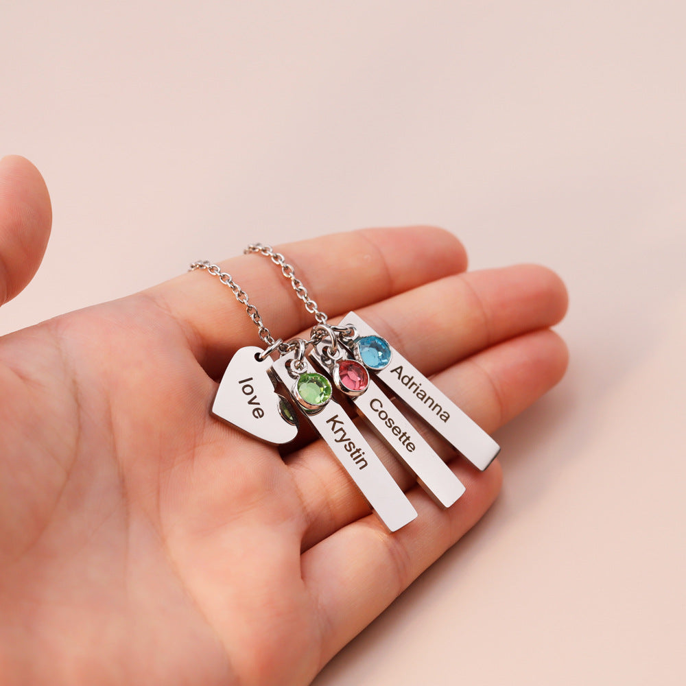 Curaçao Heart birthday stone Necklace