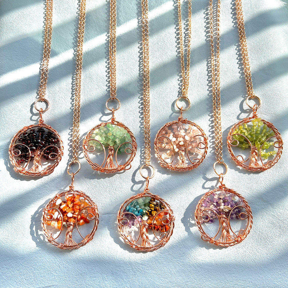 Curaçao Crystal crushed stone Necklace