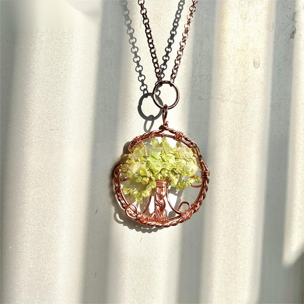 Curaçao Crystal crushed stone Necklace