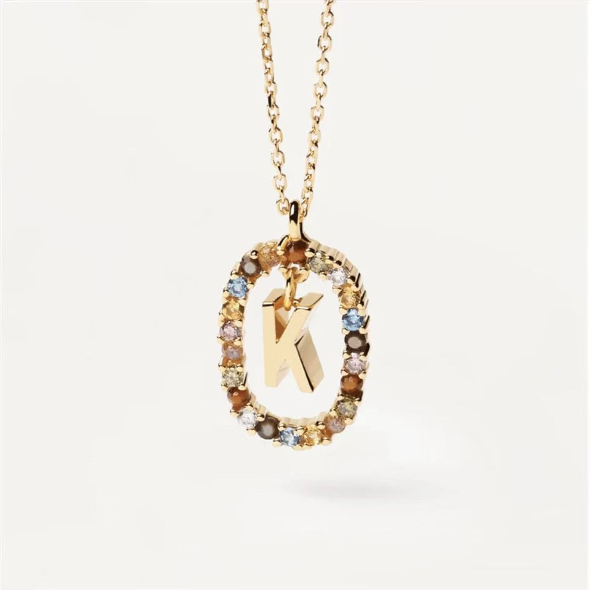 Curaçao colored rhinestone necklace
