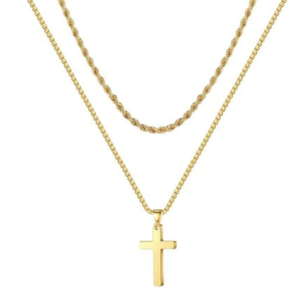 Curaçao Steel cross titanium Necklace
