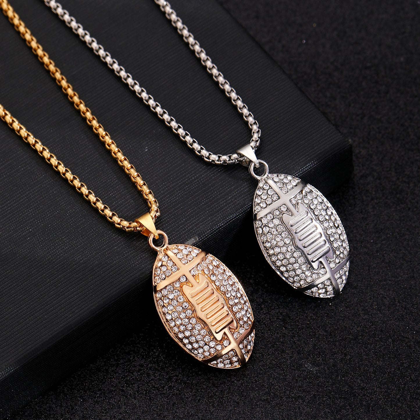 Curaçao football pendant necklace