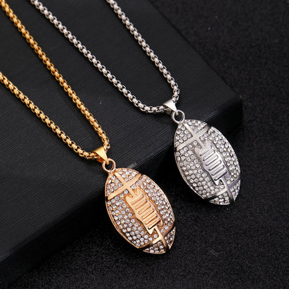 Curaçao football pendant necklace