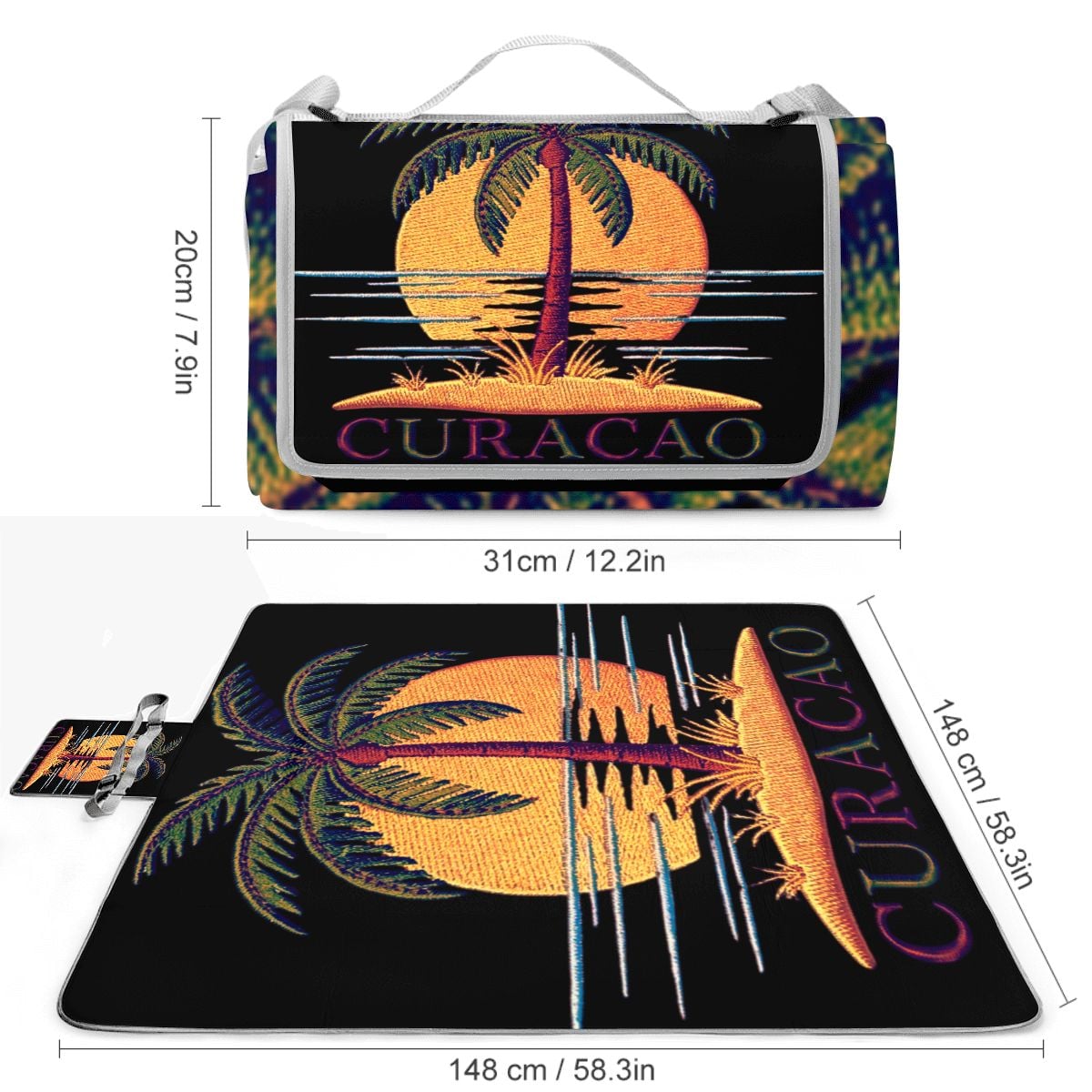 Curacao Foldable Picnic Blanket