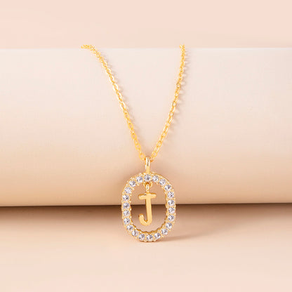 Curaçao Letter Crystal necklace