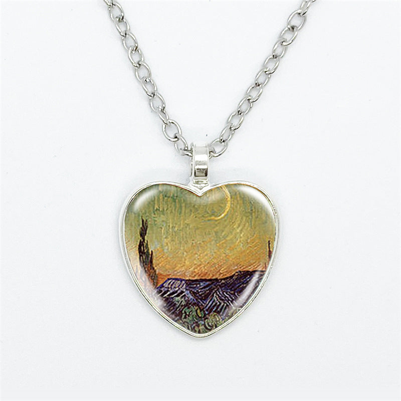 Curaçao Heart artistic style Necklace