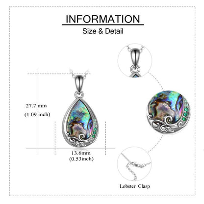 Curaçao Teardrop Urn Necklace