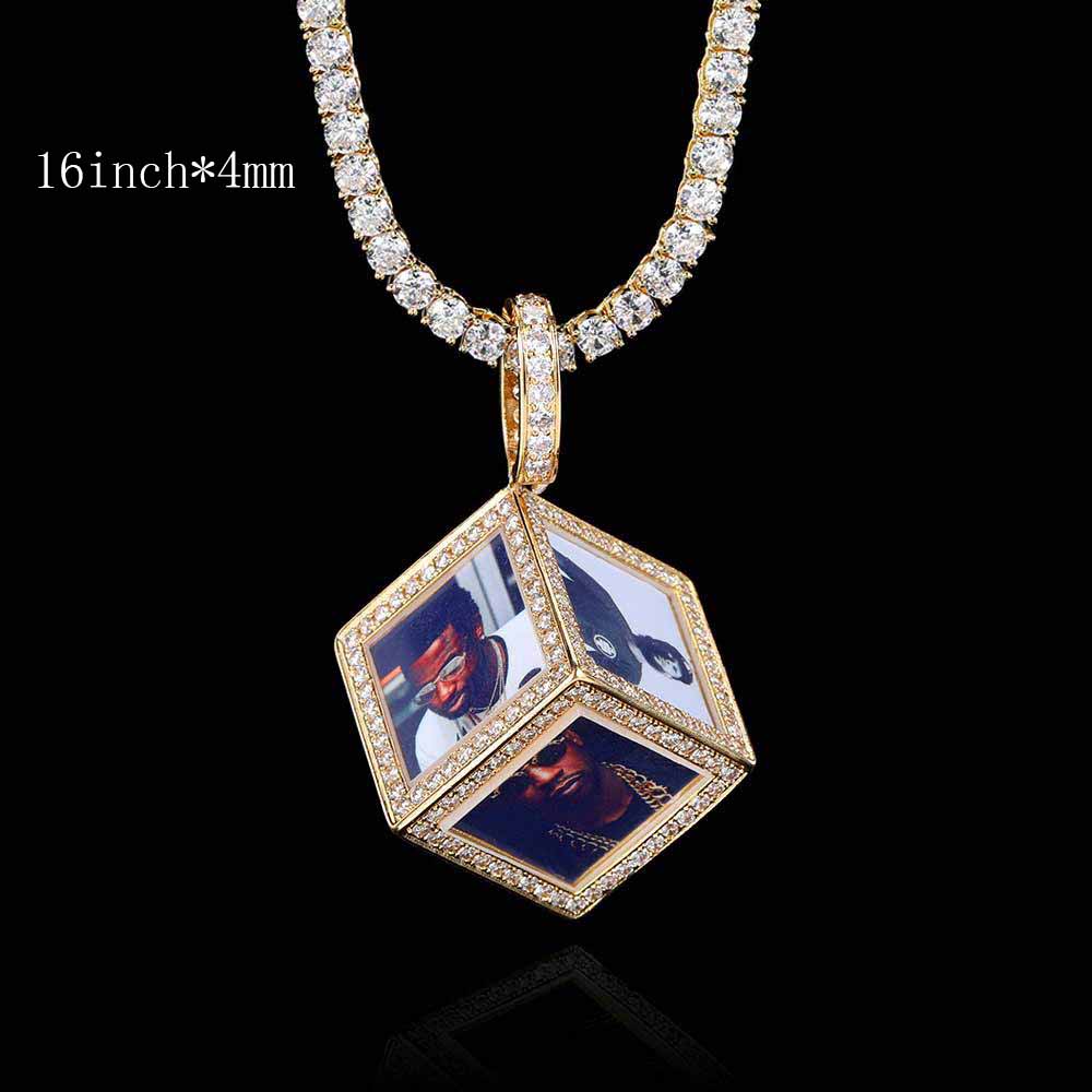Curaçao cube memory pendant Necklace