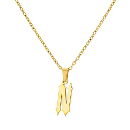 Curaçao Letter Ancient English Necklace